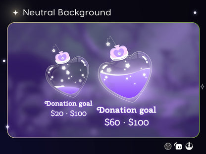 Love Bottle Liquid Filling Goal Widget is fully customisable for Twitch Streamlabs and Streamelements.