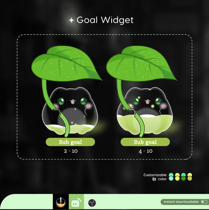 Cute Froggy Goal Widget | Liquid Filling Widget is fully customisable for Twitch Streamlabs and Streamelements