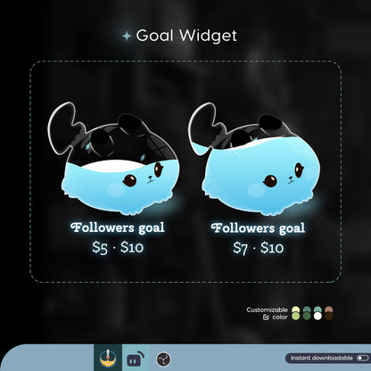 Pikachu Goal Pokemon Liquid Filling Goal Widget is fully customisable for Twitch Streamlabs and Stream-elements