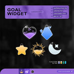 Twitch Liquid Combo Goal Bar Widget - Vtuber Asset - Alerts Streamlabs and StreamElements