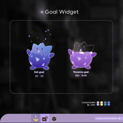 Moon Ghost Liquid Filling Goal Widget is fully customisable for Twitch Streamlabs and Streamelements