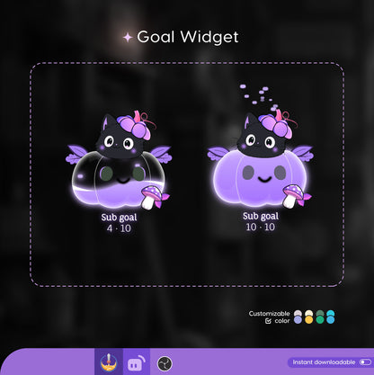 Halloween Pumpkin Liquid Filling Goal Widget is fully customisable for Twitch Streamlabs and Streamelements