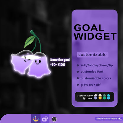 Twin Ghost Liquid Filling Goal Widget is fully customisable for Twitch Streamlabs and Streamelements