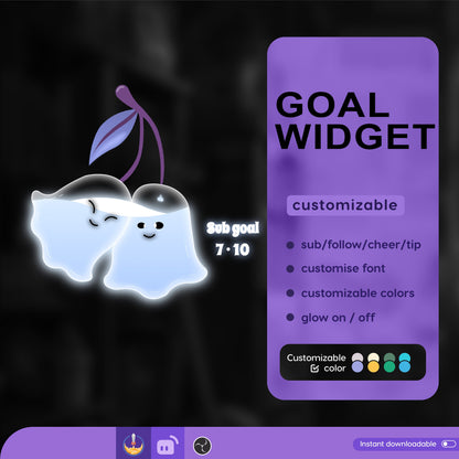 Twin Ghost Liquid Filling Goal Widget is fully customisable for Twitch Streamlabs and Streamelements