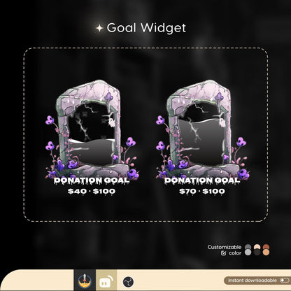 Tombstone Ghost Liquid Filling Goal Widget is fully customisable for Twitch Streamlabs and Streamelements.